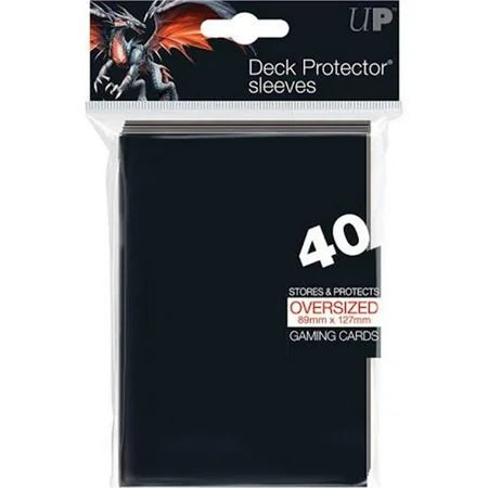 Ultra Pro Black Oversized Deck Protector Sleeves x40 89mm x 127mm