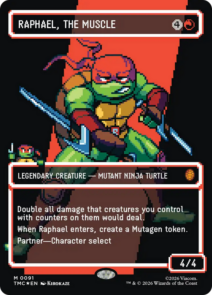 Raphael, the Muscle (0091) (Borderless) (Surge Foil) [Teenage Mutant Ninja Turtles Commander]