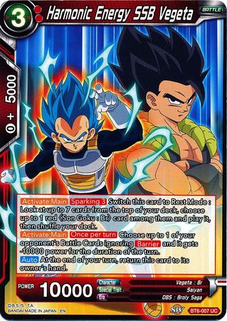 Harmonic Energy SSB Vegeta (BT6-007) [Destroyer Kings]