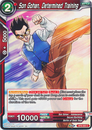 Son Gohan, Determined Training (BT8-005) [Malicious Machinations]