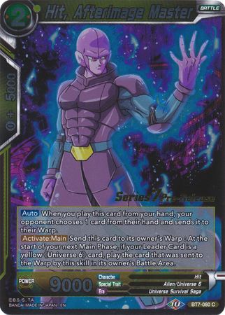 Hit, Afterimage Master (BT7-080_PR) [Assault of the Saiyans Prerelease Promos]