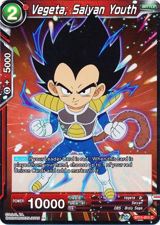 Vegeta, Saiyan Youth (BT11-011) [Vermilion Bloodline]