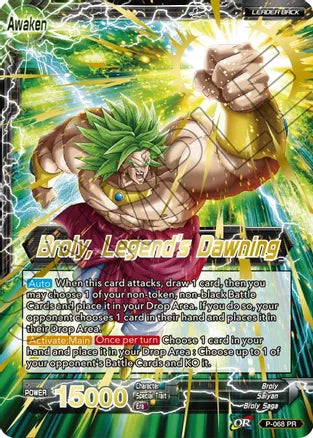 Broly // Broly, Legend's Dawning (Gold Stamped) (P-068) [Mythic Booster]