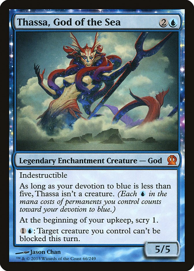 Thassa God of the Sea 1x FOIL THS MTG Theros Mythic MINT blue Thassa God of the Sea 1x FOIL THS MTG Theros Mythic MINT blue