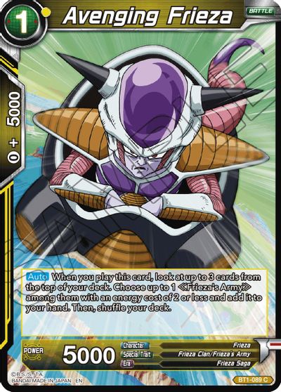 Avenging Frieza (Reprint) (BT1-089) [Battle Evolution Booster]