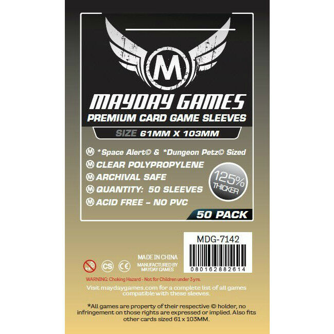 Mayday 61mm x 103mm Board Game Sleeves x50