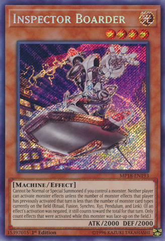 Inspector Boarder [MP18-EN193] Secret Rare