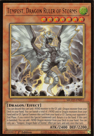 Tempest, Dragon Ruler of Storms [MGED-EN011] Gold Rare