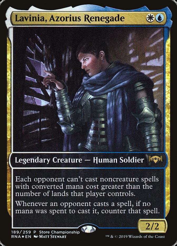 Lavinia, Azorius Renegade (Store Championship)  [Ravnica Allegiance Promos]