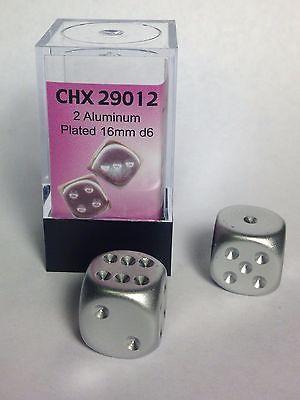 Chessex Metal Plated 16mm D6 x2