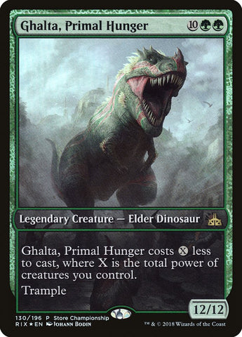 Ghalta, Primal Hunger (Store Championship) (Extended Art) [Rivals of Ixalan Promos]