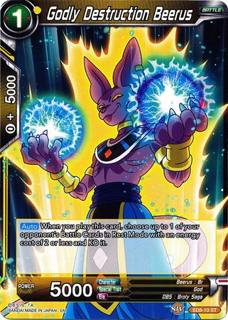 Godly Destruction Beerus (Starter Deck - Rising Broly) (SD8-10) [Destroyer Kings]