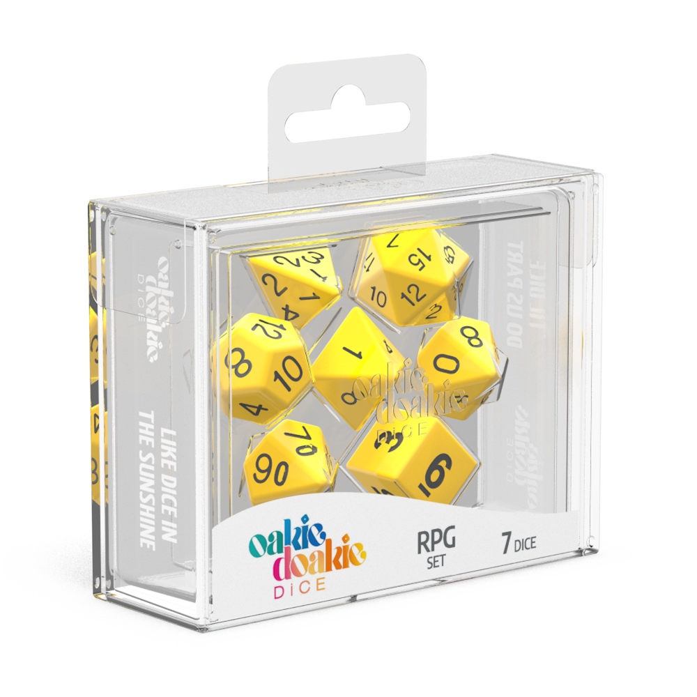 Oakie Doakie RPG 7 Dice Set - Solid Colour