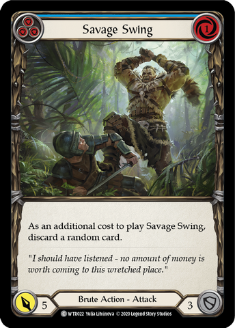 Savage Swing (Blue) [U-WTR022] (Welcome to Rathe Unlimited)  Unlimited Rainbow Foil