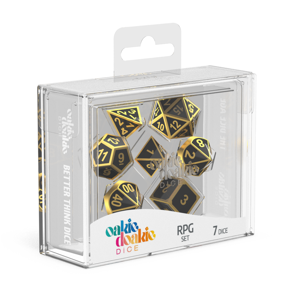 Oakie Doakie RPG 7 Dice Set - Solid Metal