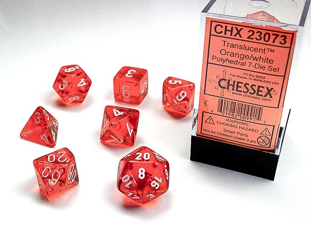 Chessex Dice RPG Seven Die Set - Translucent