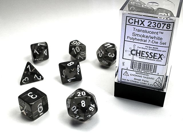 Chessex Dice RPG Seven Die Set - Translucent