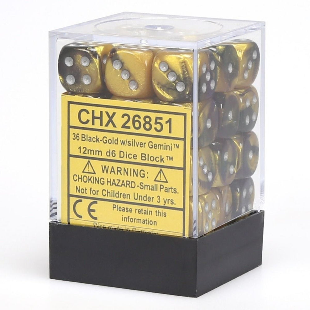 Chessex Dice Block 12mm D6 x36 - Gemini