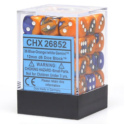 Chessex Dice Block 12mm D6 x36 - Gemini