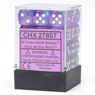 Chessex Dice Block 12mm D6 x36 - Borealis