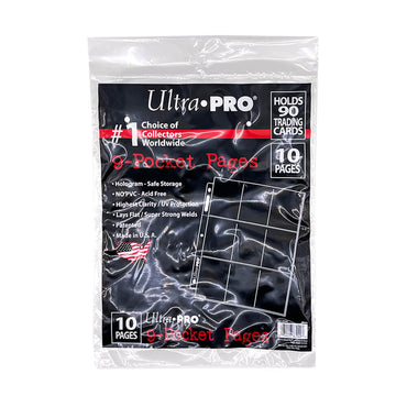 Ultra Pro Standard Size 9-Pocket Pages Pack of 10