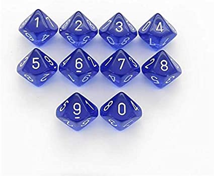 Chessex Dice Set of Ten D10s