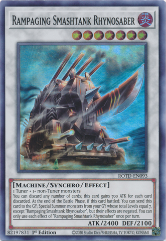 Rampaging Smashtank Rhynosaber [ROTD-EN093] Super Rare