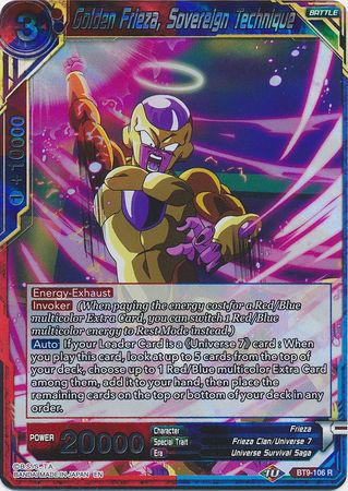 Golden Frieza, Sovereign Technique (BT9-106) [Universal Onslaught]