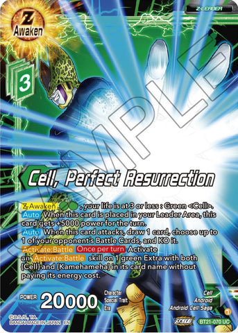 Cell, Perfect Resurrection (BT21-070) [Wild Resurgence]