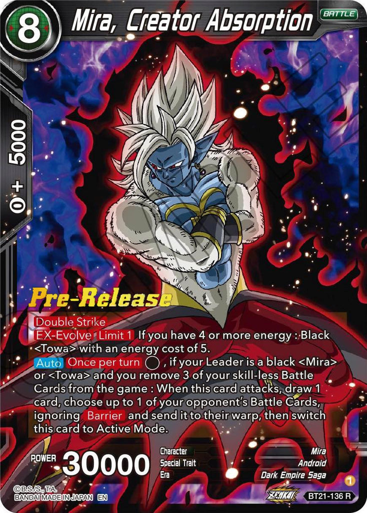 Mira, Creator Absorption (BT21-136) [Wild Resurgence Pre-Release Cards]