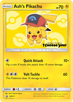 Ash's Pikachu (SM111) [Sun & Moon: Black Star Promos]