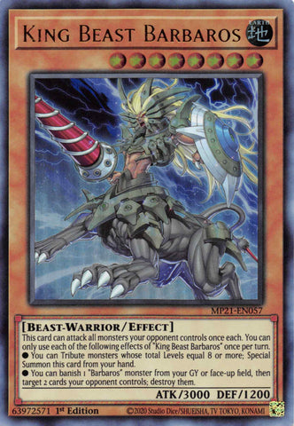 King Beast Barbaros [MP21-EN057] Ultra Rare