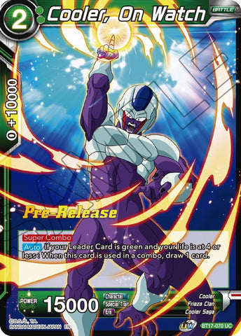 Cooler, On Watch (BT17-070) [Ultimate Squad Prerelease Promos]