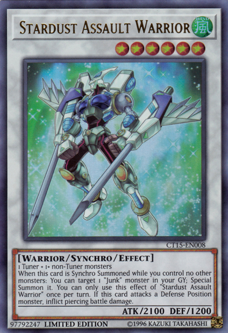 Stardust Assault Warrior [CT15-EN008] Ultra Rare