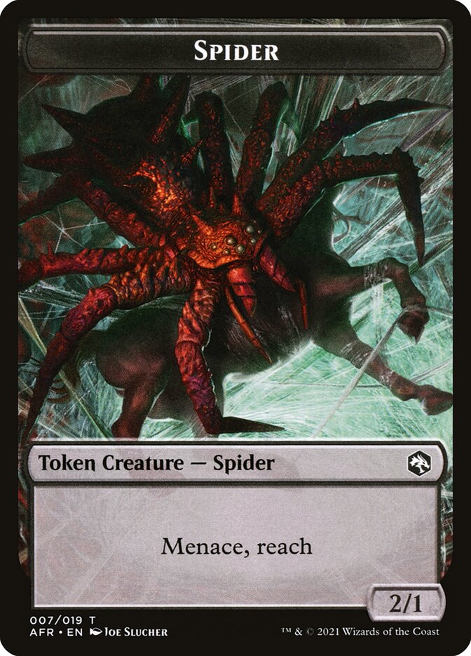 Spider // Faerie Dragon Double-sided Token (Foil) [Dungeons & Dragons: Adventures in the Forgotten Realms Tokens]