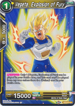 Vegeta, Explosion of Fury (BT8-071) [Malicious Machinations]