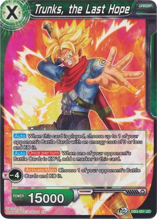 Trunks, the Last Hope (DB3-051) [Giant Force]