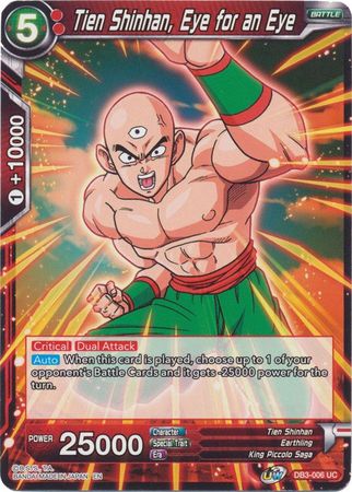 Tien Shinhan, Eye for an Eye (DB3-006) [Giant Force]