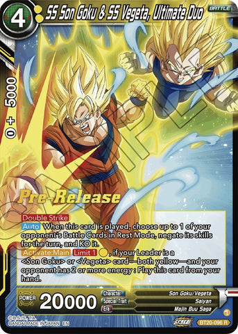 SS Son Goku & SS Vegeta, Ultimate Duo (BT20-096) [Power Absorbed Prerelease Promos]