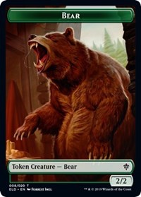 Bear // Food (16) Double-Sided Token [Throne of Eldraine Tokens]