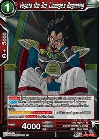 Vegeta the 3rd, Lineage's Beggining (EB1-09) [Battle Evolution Booster]