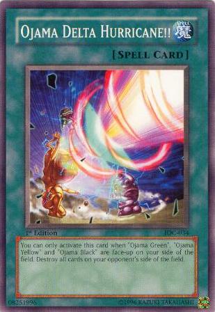 yugioh cards ojama Yu-Gi-Oh! Black IOC-002 Unique rare card from YuGiOh Legendary Duelists My Ojama Yugioh Deck Profile