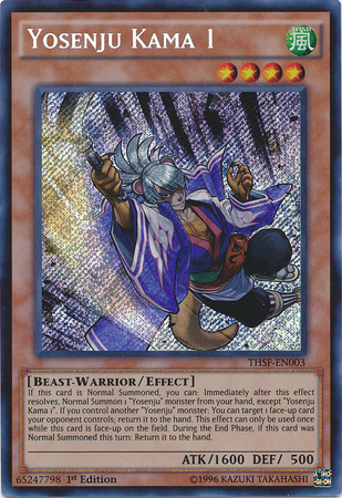 YU-GI-OH! Karte Yosenju Kama 2 – THSF-EN004, Secret Rare, Unlimited Edition, Sammelkarte
