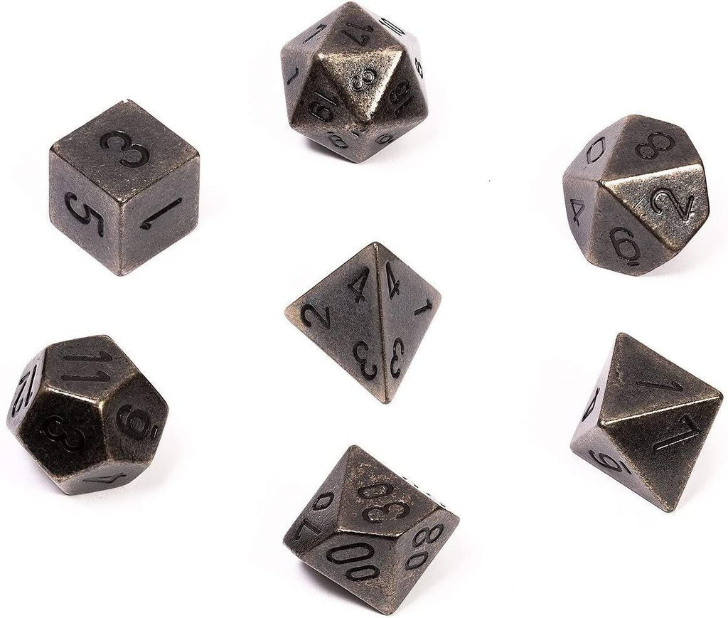 Chessex Dice RPG Seven-Die Set - Solid Metal