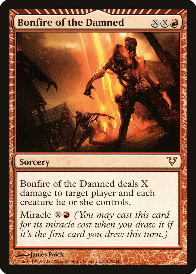 bonfire card yugioh Bonfire of the Damned [Avacyn Restored]