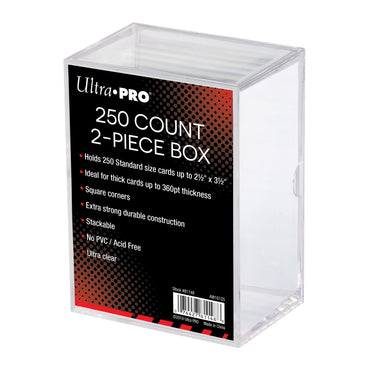 Ultra Pro Two-Piece Clear Card Storage Box 250 Cards