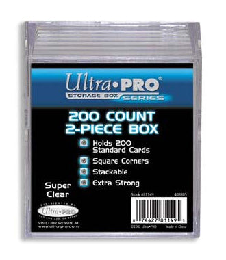Ultra Pro Two-Piece Clear Card Storage Box 200 Cards