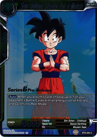 Son Gohan, Ready for a Match (BT6-084_PR) [Destroyer Kings Prerelease Promos]