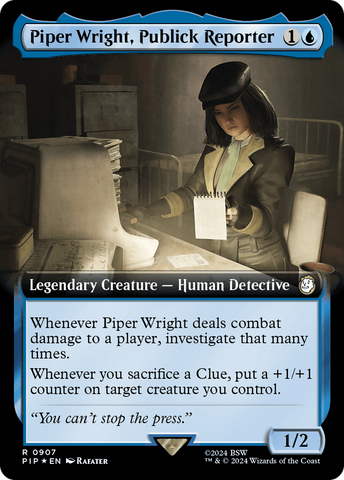 Piper Wright, Publick Reporter (Extended Art) (Surge Foil) [Fallout]