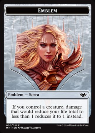 Emblem - Serra the Benevolent (020) Token [Modern Horizons Tokens]